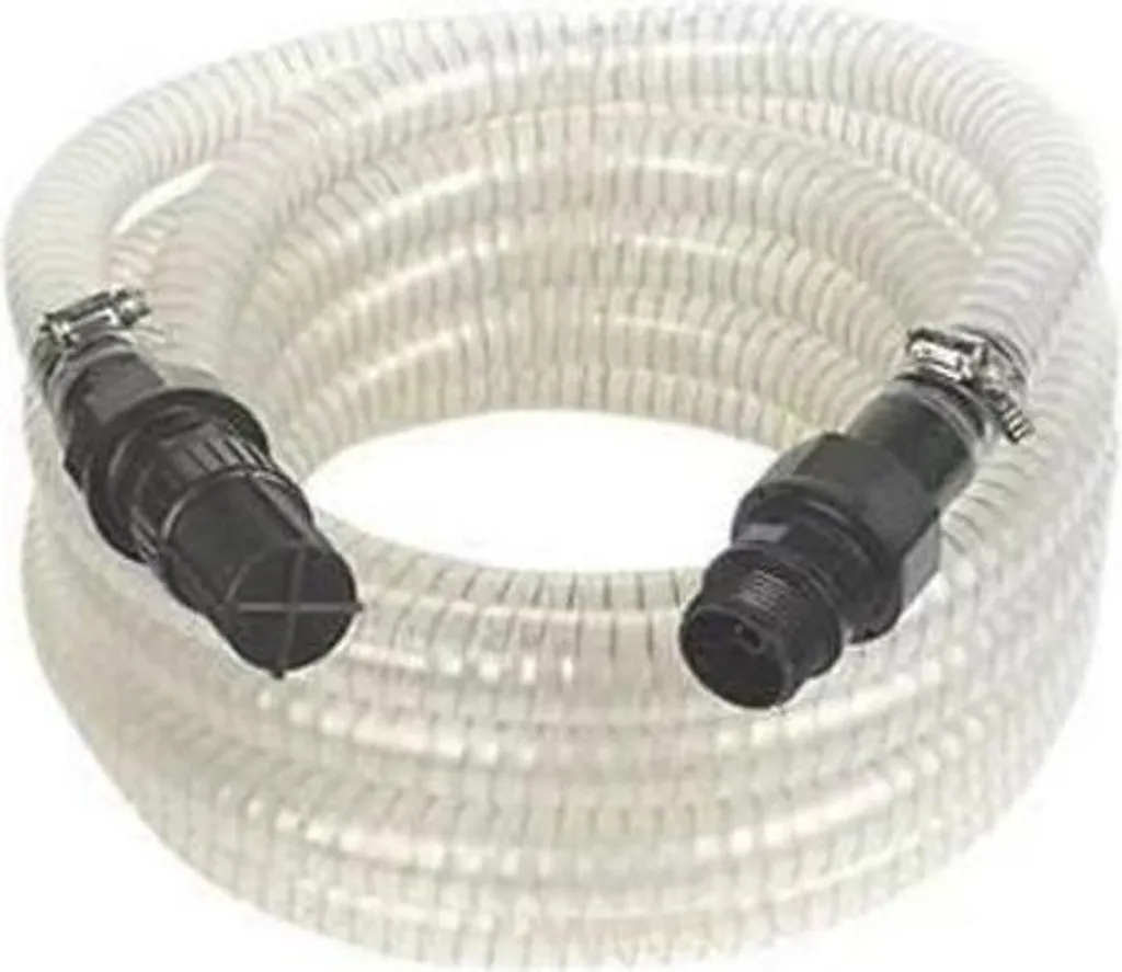 Tuyau d'aspiration armé 15 mètres avec panier-filtre anti-débris