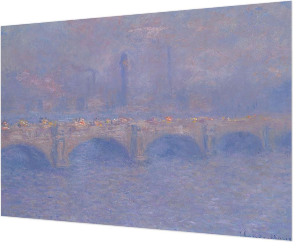 Wandtapete - Dekorative Tapete für Wohnzimmer - Tapetenfolie für Wanddekoration - 312x219 cm - Blaue Brücke