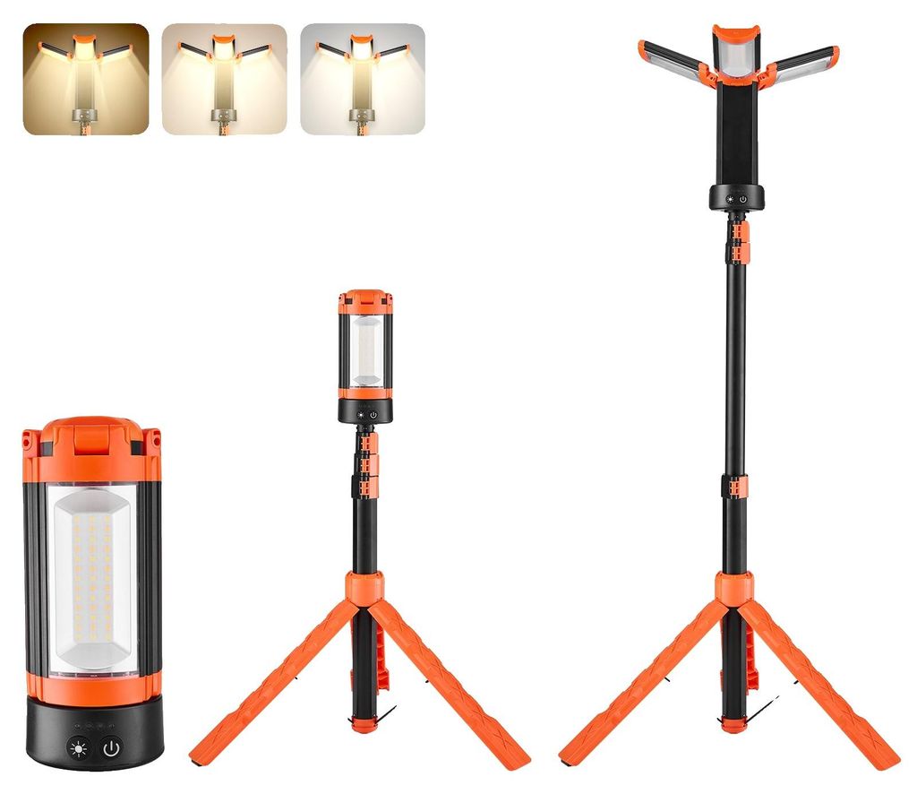 VEVOR faretto da cantiere a LED con treppiede, luce da Immagine del prodotto 