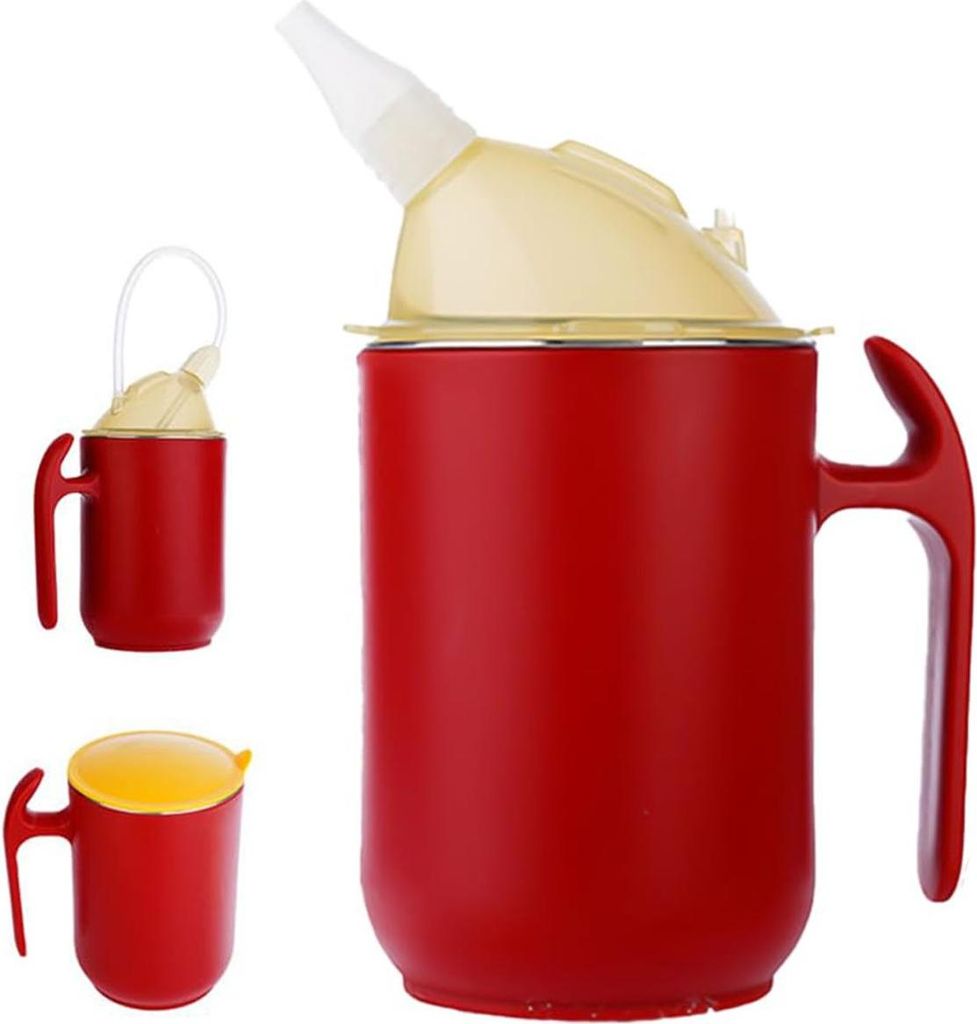 400ml Pflegebecher, Edelstahl Trinkbecher 3-in-1 – Produktbild 