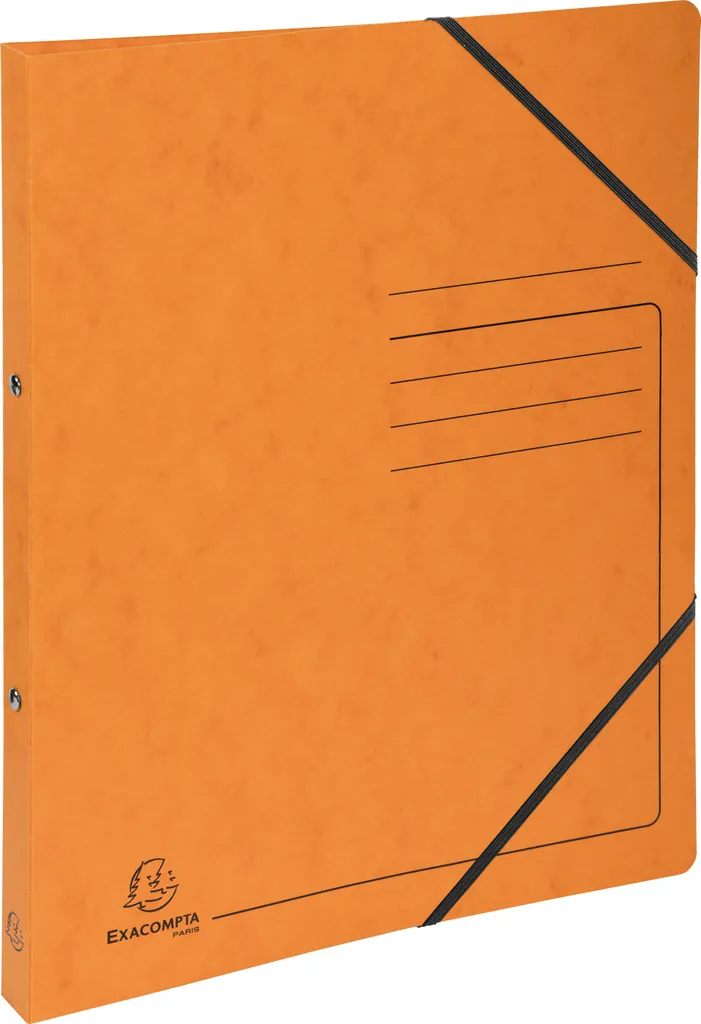 Classeur Fin 15mm Orange A4 en Carte Lustrée Rigide Exacompta