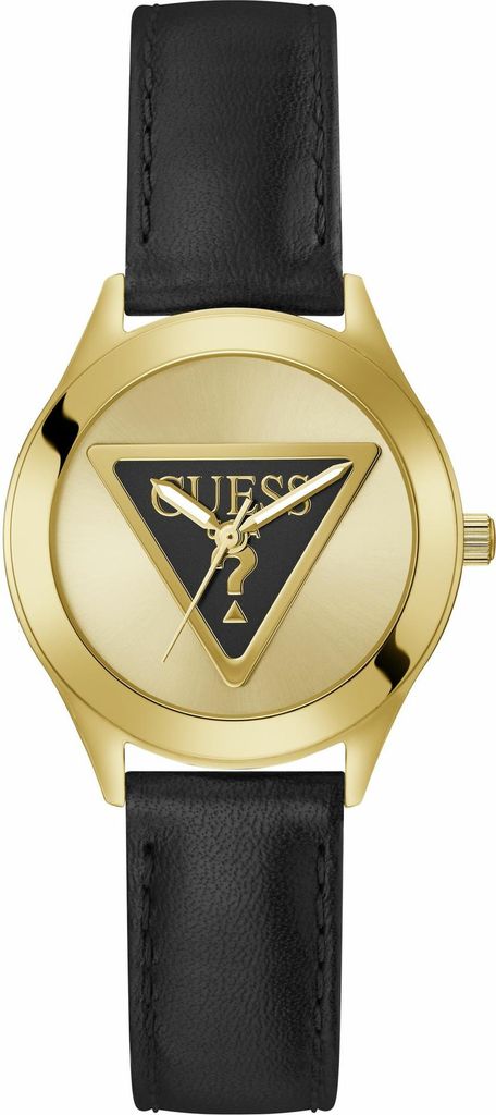 GUESS Damen Armbanduhr TRI PLAQUE GW0744L2 Schwarz Gold