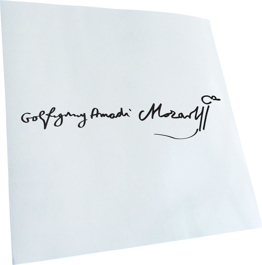 Kiwistar - Autoaufkleber - Wolfgang Amadeus Mozart - Mattschwarz - 50x11cm - Aufkleber für Auto, Laptop, Fahrrad, LKW, Motorrad mehrfarbig JDM Dec...