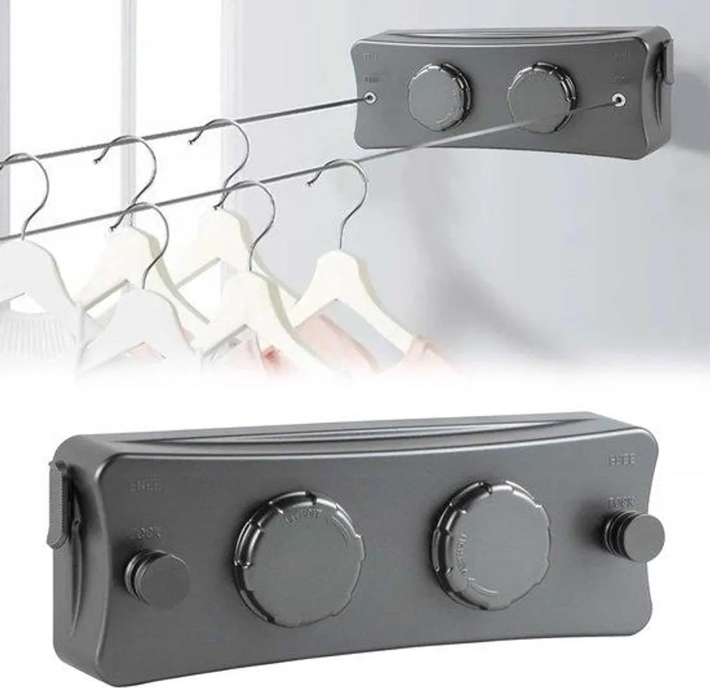 Corde à linge extensible double en acier - Finissez-en avec l'encombrement