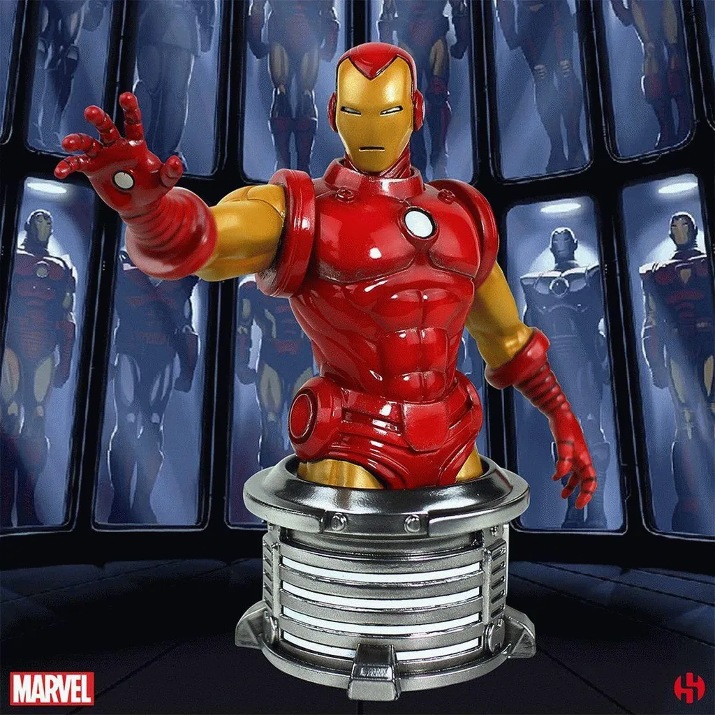 Statuette Iron Man 17cm en Résine - Objet de Décoration Marvel de Luxe