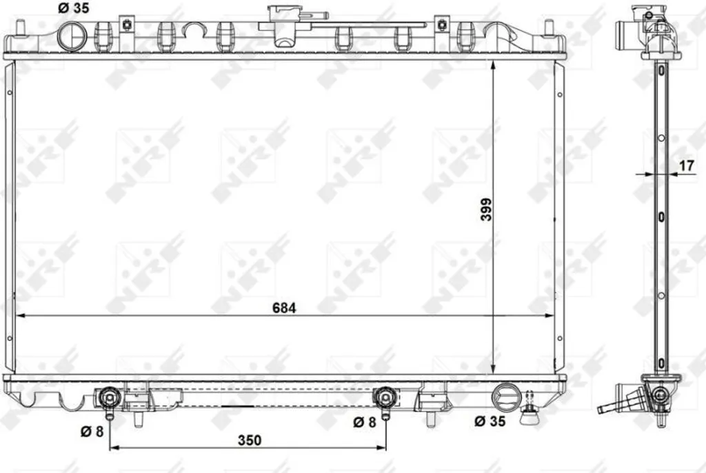 Radiateur moteur anti-surchauffe pour Maxima QX V OE 214102Y000