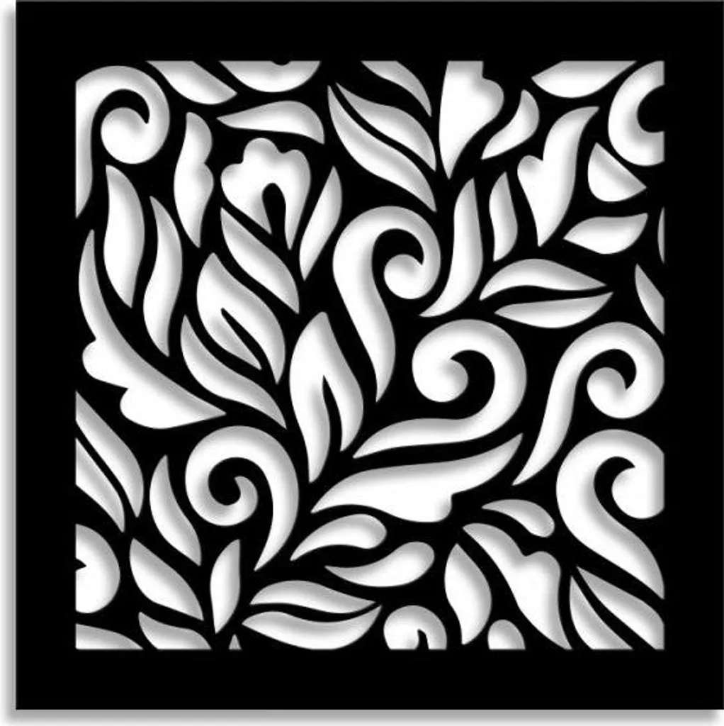 DECOR - Pannello in PVC traforato - spessore 10mm 98x98 cm nero