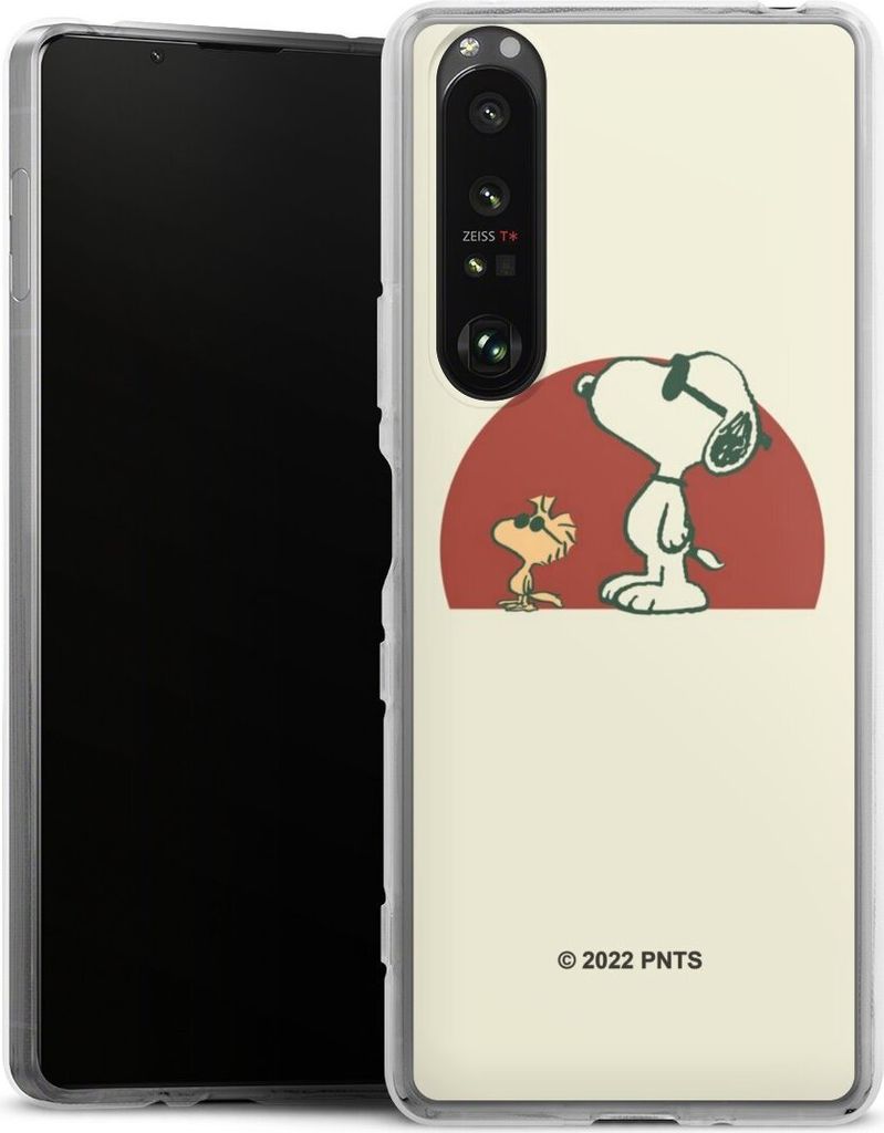 DeinDesign Handyhülle für Sony Xperia 1 III Silikon Hülle Case Smartphone Schutzhülle Offizielles Lizenzprodukt Snoopy Kindheit