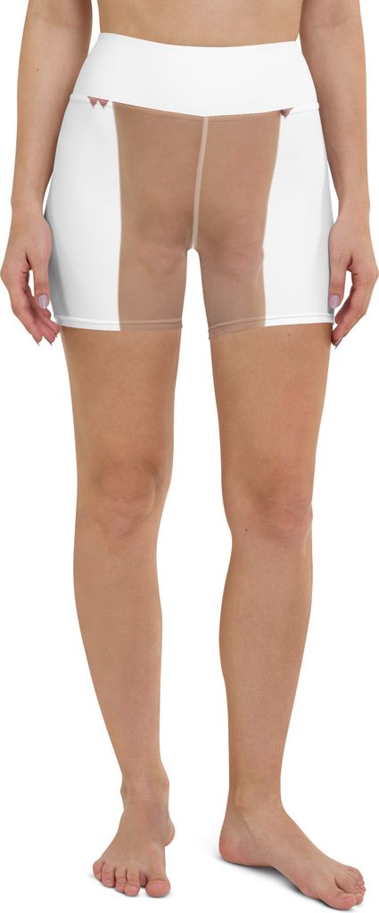 Mr. & Mrs. Panda Yoga Shorts Fuchs Blumen Größe XS - Weiß - Geschenk, Ich, Boho, Sportshorts, Sporthose, Yogabekleidung, Fitnesshose, Sportbekle...