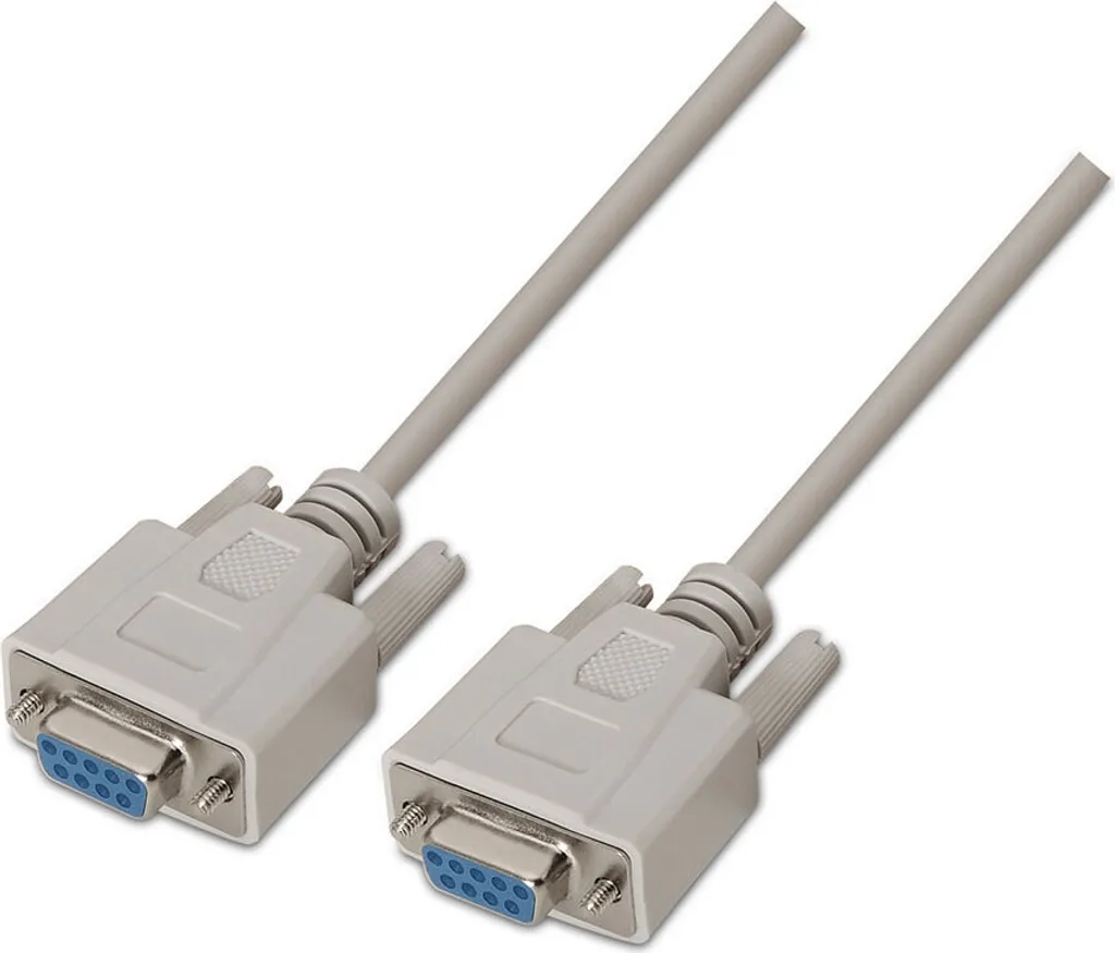 AISENS A112-0067 Cavo Null Modem 1.8m RS232 DB9 Femmina Professionale