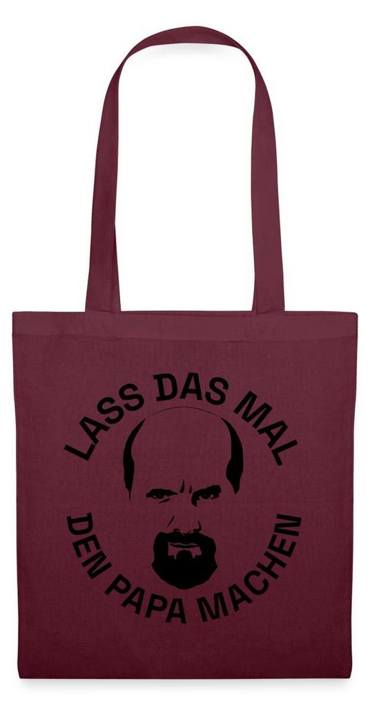 Spreadshirt Stromberg Bernd Lass Das Mal Den Papa Machen Stoffbeutel, One size, Burgunderrot