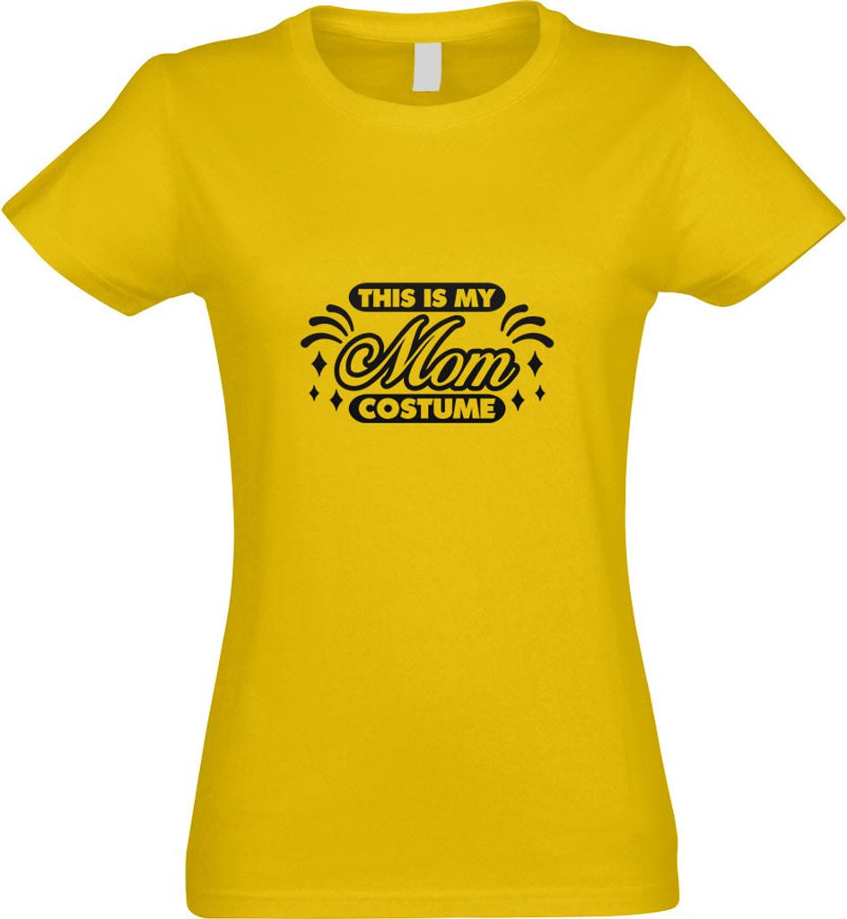 Kiwistar - T-Shirt tailliert - Damen - gelb - This is My Mom Costume - mit Motiv Bedruckt - Funshirt Design - Sport - Freizeit - Damen - XL
