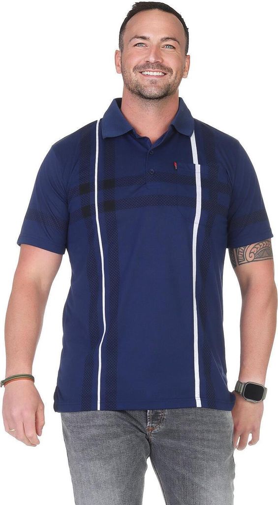 Herren Poloshirt Sommer Polo-Hemd Kurzarm, Dunkel-Blau/M/48