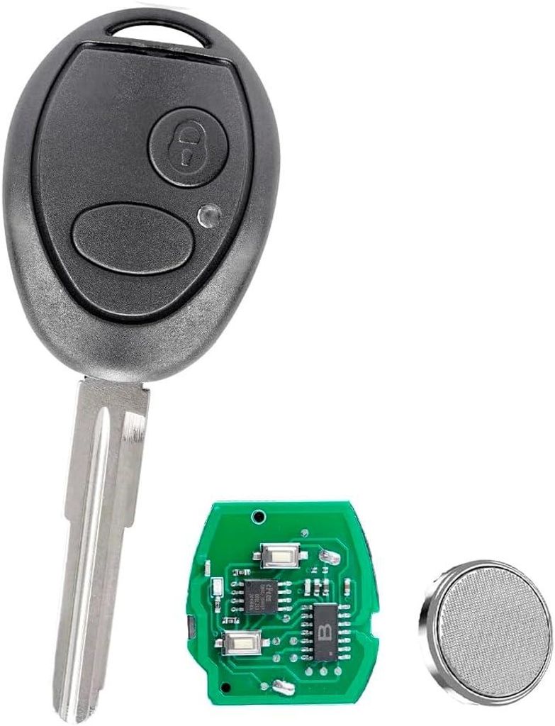 Programierbarer Auto-Schlüssel Techstar, 433 MHz mit 2 Tasten, kompatibel mit Land Rover Discovery 2 TD4 TD5 1998–2004 – Chip ID73, FCCID: N5F...
