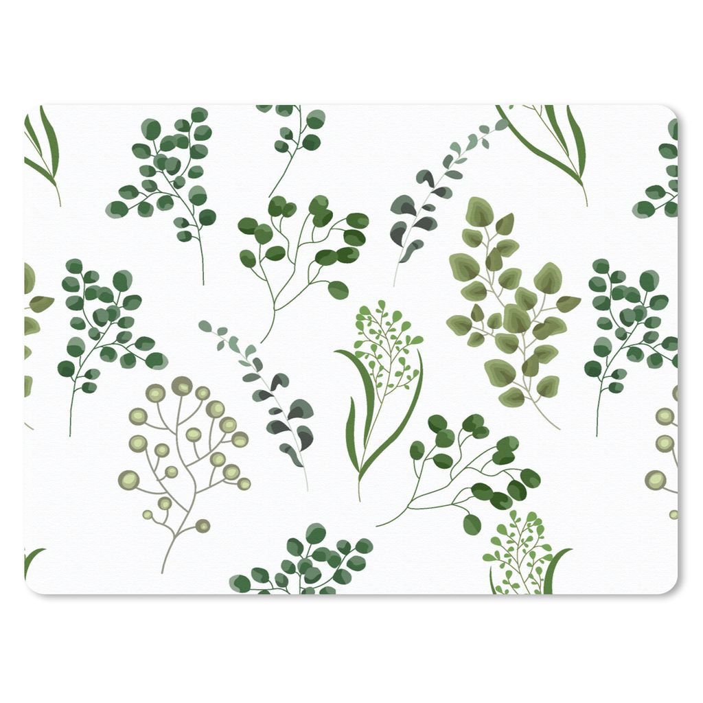 MuchoWow Mauspad Mousepad Kräuter - Eukalyptus - Gestaltung 40x30 cm - Mousepads - Maus Mat - Pad - Mausunterlage - Anti Rutsch