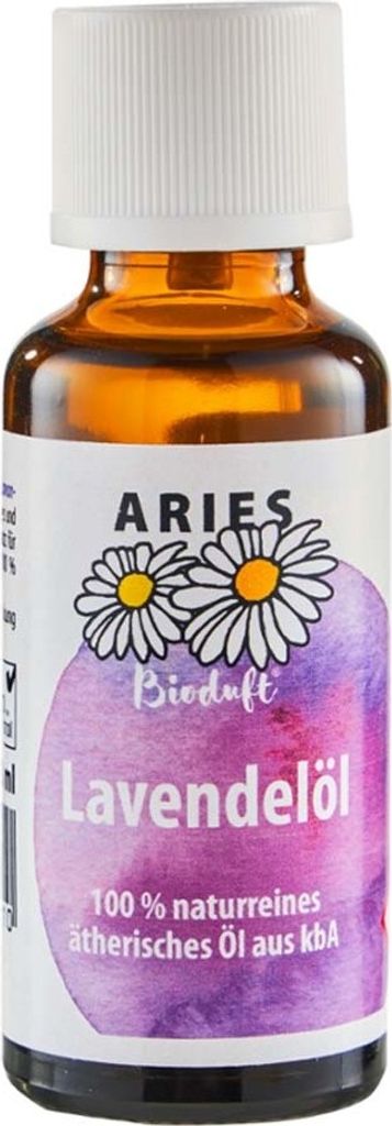 Bio-Lavendelöl, ARIES Umweltprodukte, 100% naturreines ätherisches Öl, 30 ml, Wohlbefinden, Duftöl