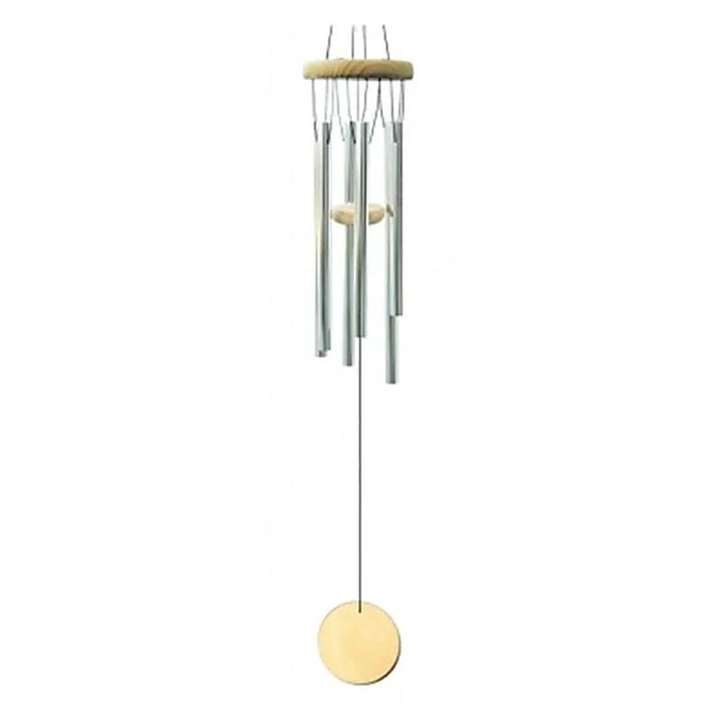 Windspiel mit 5 Klangstäben und Naturholz -- 45 cm online bestellen