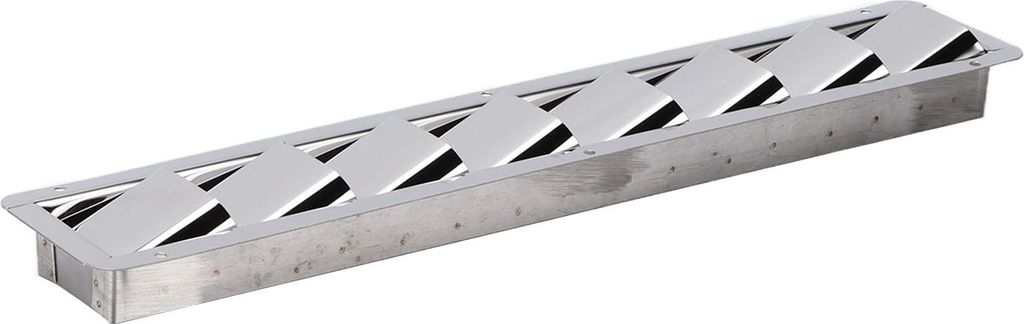 Marine Entlüftung Kühlergrill länglich Edelstahl 8 Schläfe Gitterabdeckungsbootblinder blindes Louvre