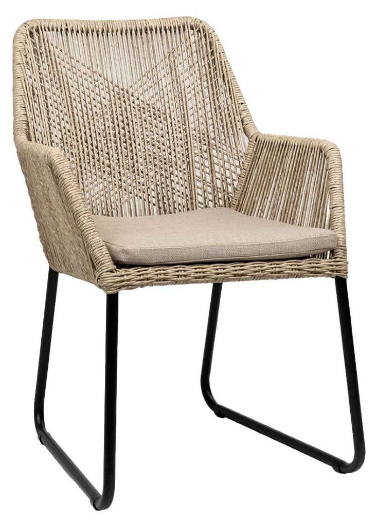 Dining-Gartenstuhl | Mona | Sand | Rope | 2er Set