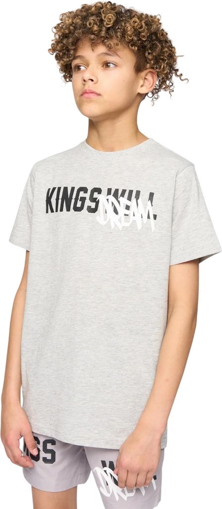 Kings Will Dream - "Tagged" T-Shirt für Jungen BG2046 (S) (Grau meliert)