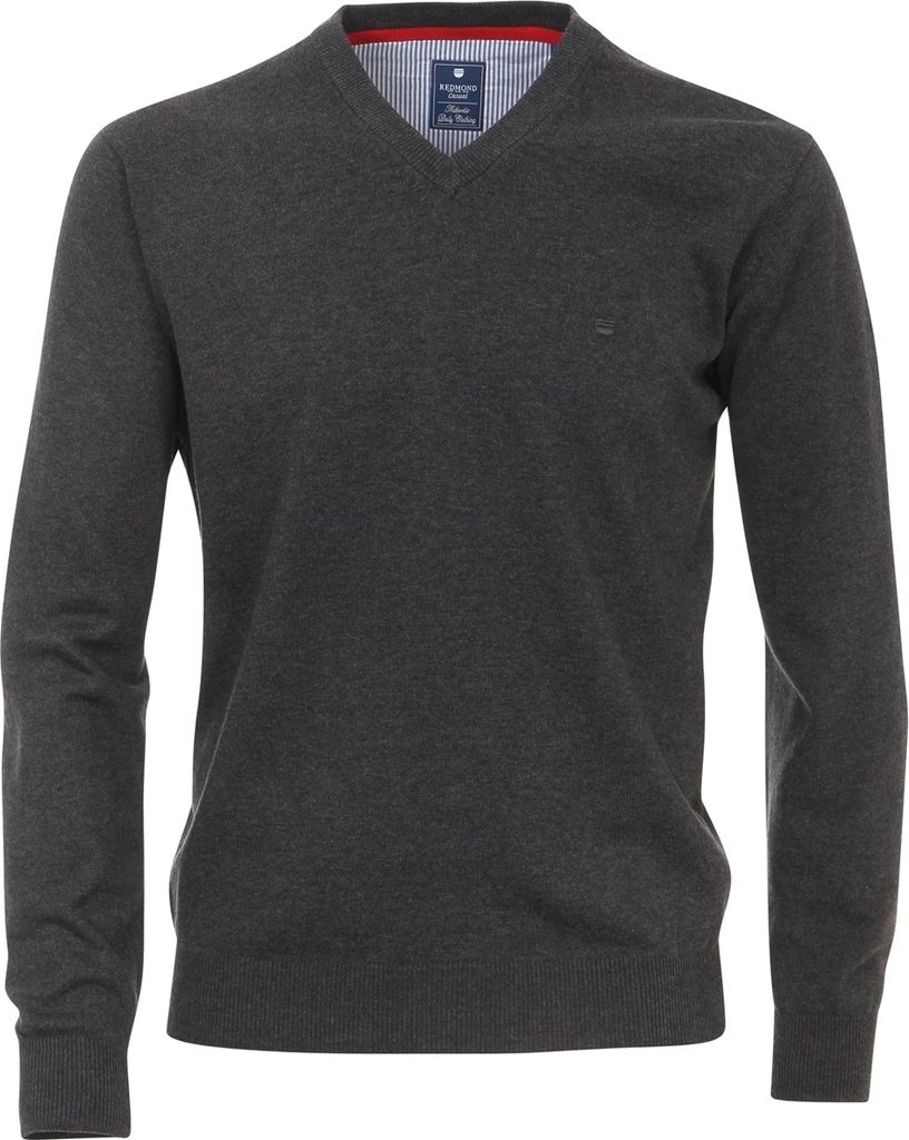 REDMOND V-Neck-Pullover Dunkelgrau L
