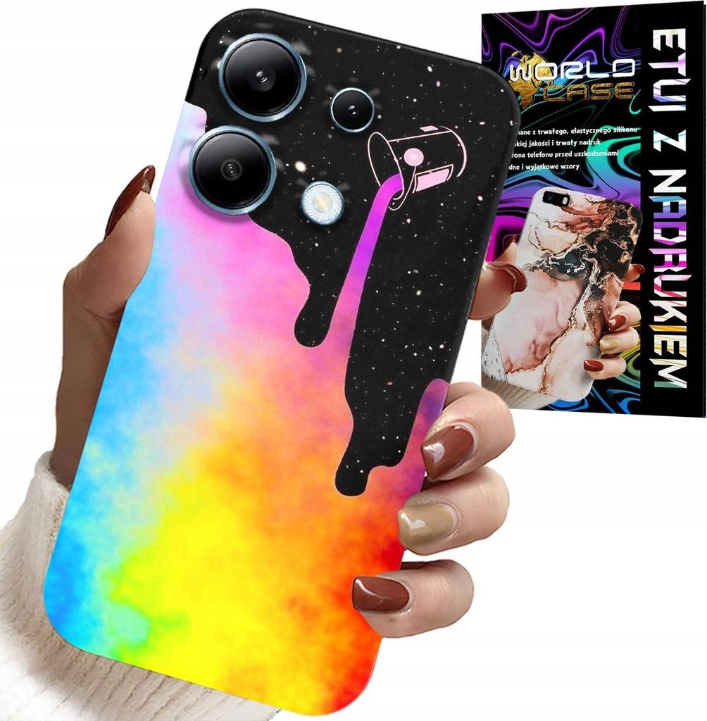 Hülle Für Xiaomi Note 13 5G - Regenbogenfarbige Muster, Farbe + Folie