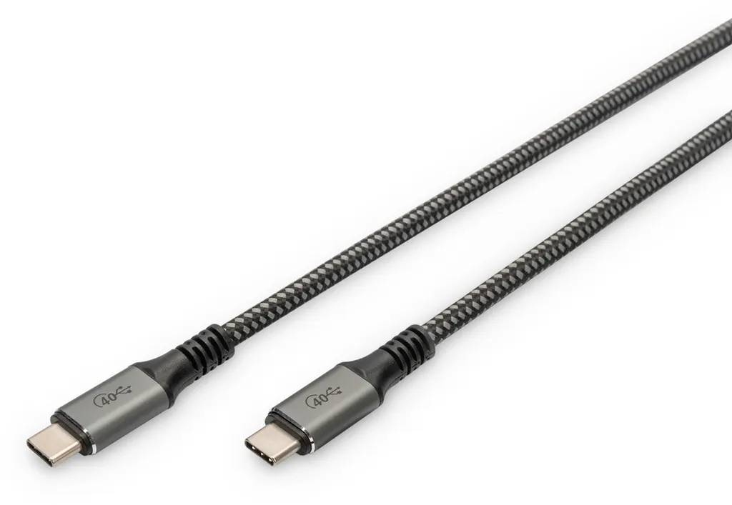 Câble USB4 40Gbit/s DIGITUS 1m Noir avec Power Delivery 100W et Vidéo 8K - 6