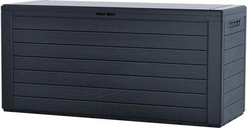 Rangement jardin XL 280 L pour coussins et outils - Gris robuste