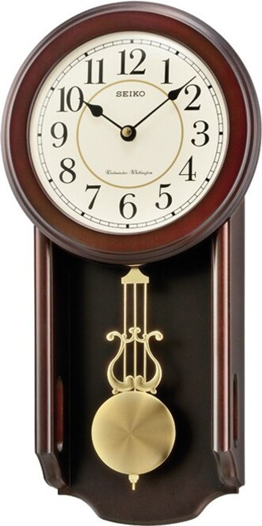 Seiko QXH063B Holz Pendel  Wanduhr Melodie Produktbild 
