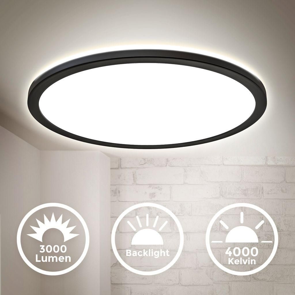 LED Panel Deckenleuchte 22W ultraflach indirekt Deckenlampe Produktbild 