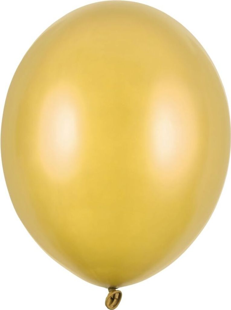 Strong Balloons 27cm, Metallic Gold (1 Packung / 50 Stück)