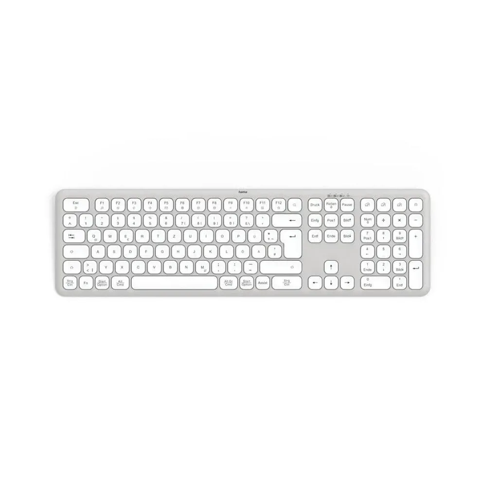 Clavier Hama WK-550 QWERTZ sans Fil 2.4GHz et Bluetooth pour PC Tablette Mobile