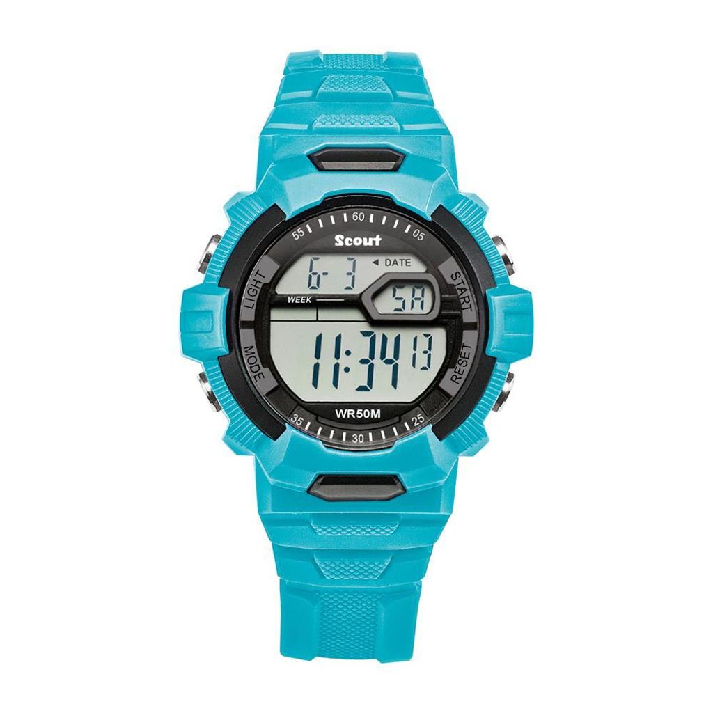 Analoge Digitaluhr für Kinder in Türkis von Scout Produktbild 