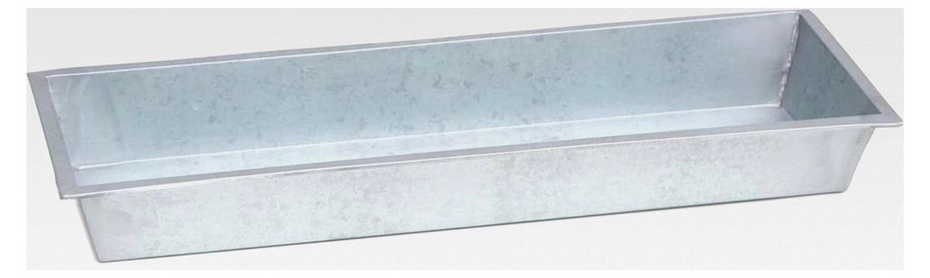 Zink Anzuchtschale L (57,8 × 19,2 × 6,7 cm, verzinkt, wasserfest, rostgeschützt)