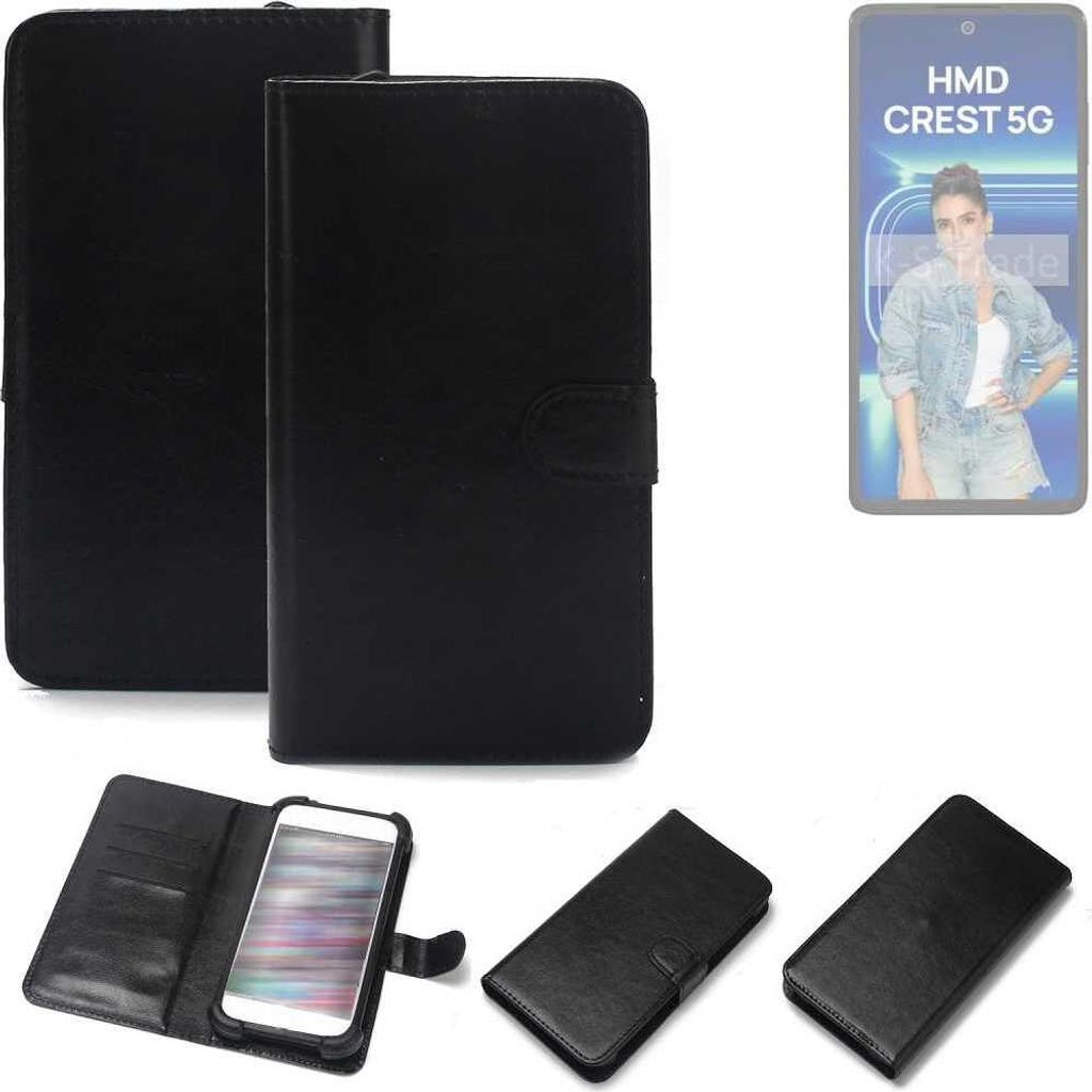 K-S-Trade Handyhülle Schutzhülle kompatibel mit HMD Crest 5G Handy Schutz Hülle Handyhülle Bumper schwarz 1x
