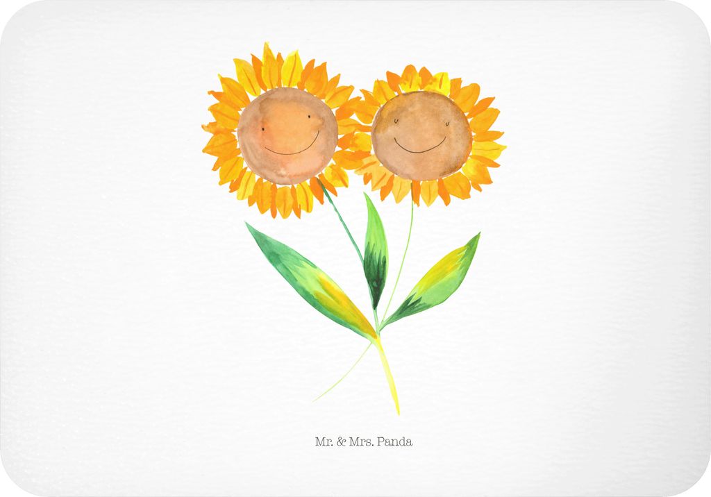 Mr. & Mrs. Panda magnet Blume Sonnenblume - Weiß - Geschenk, haftmagnet, Garten, Freundin, Zusammen, zettelhalter, whiteboardmagnet, Pinnwandmagne...
