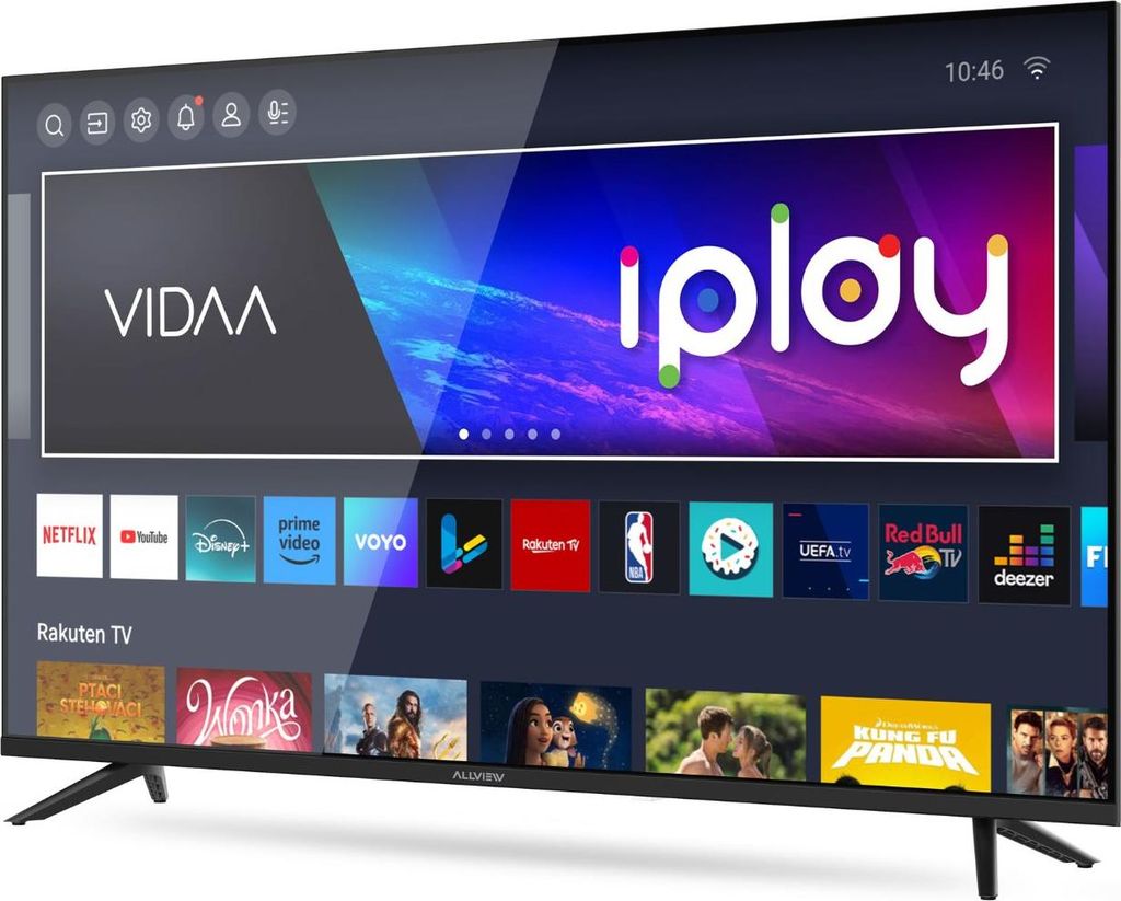ALLVIEW 43-Zoll Ultra-HD QLED Smart‐TV QL43iPlay6200‐U – Borderless Design, HDR10, HDMI & USB, WLAN & Bluetooth, VIDAA OS, Wandmontierbar (VE...
