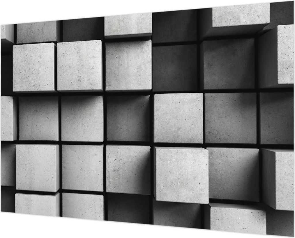 Wandtapete - Dekorative Tapete für Wohnzimmer - Tapetenfolie für Wanddekoration - 152x104 cm - Geometrische Würfel