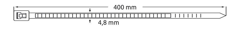 Kabelbinder-Set Mit Steckbefestigung (100 Stück, 7 Größen) - Nylon, Hitzebeständig, Für Auto & Haushalt