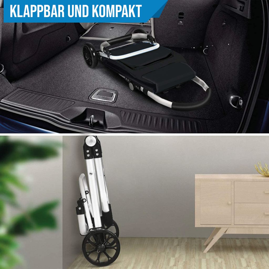 Strex Einkaufstrolley mit Rädern - Faltbar - Abnehmbare Produktbild 6