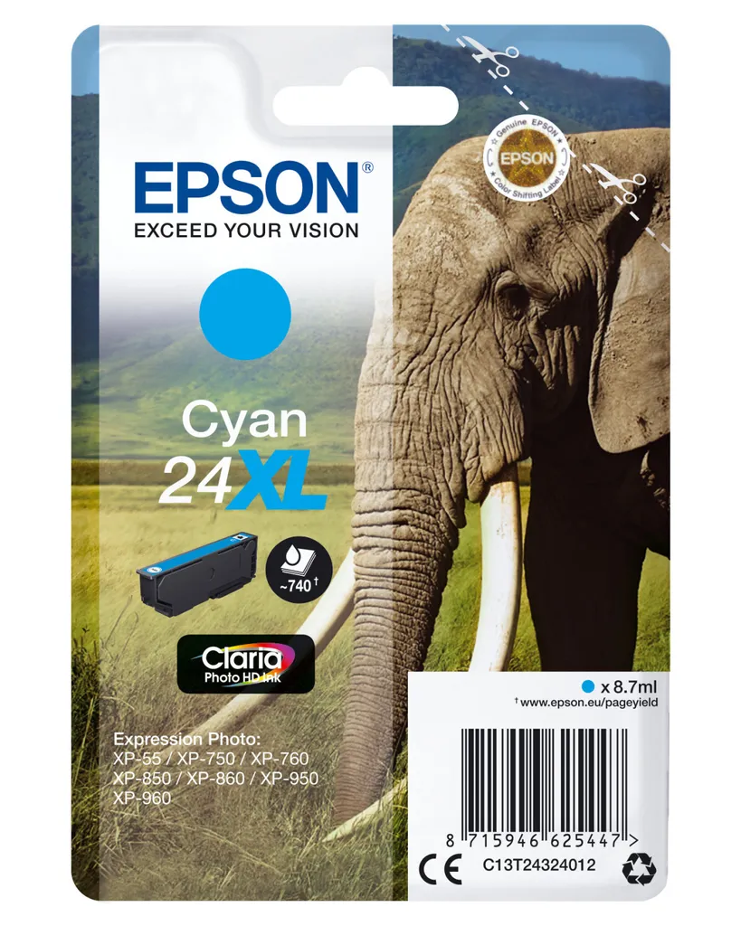 Cartouche Epson C13T24324022 Cyan XL : Évitez les Pannes d'Encre