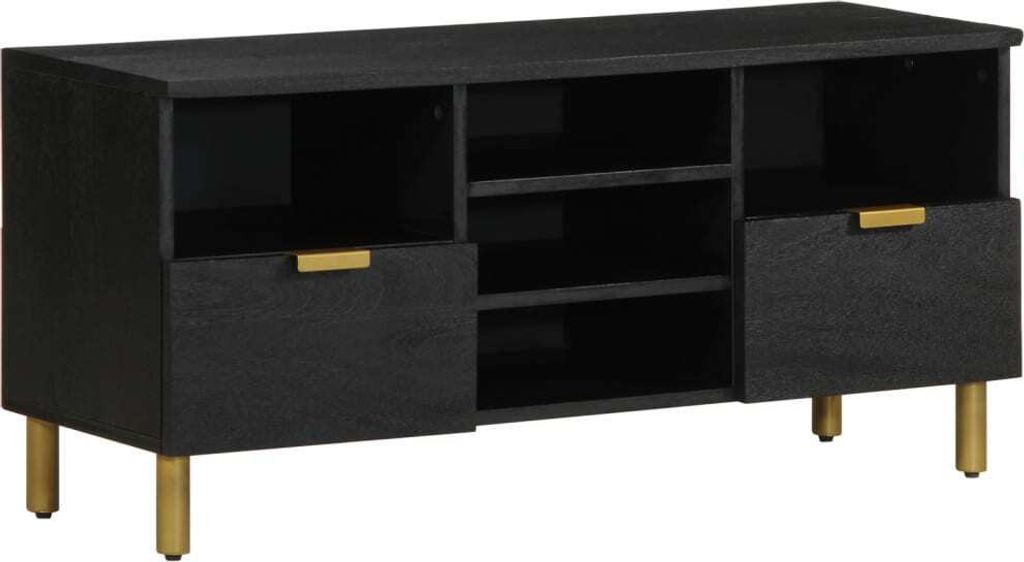 "2026 Promotion" TV-Schrank Schwarz 100x33x46 cm Holzwerkstoff - CD- & DVD-Regale CC25000