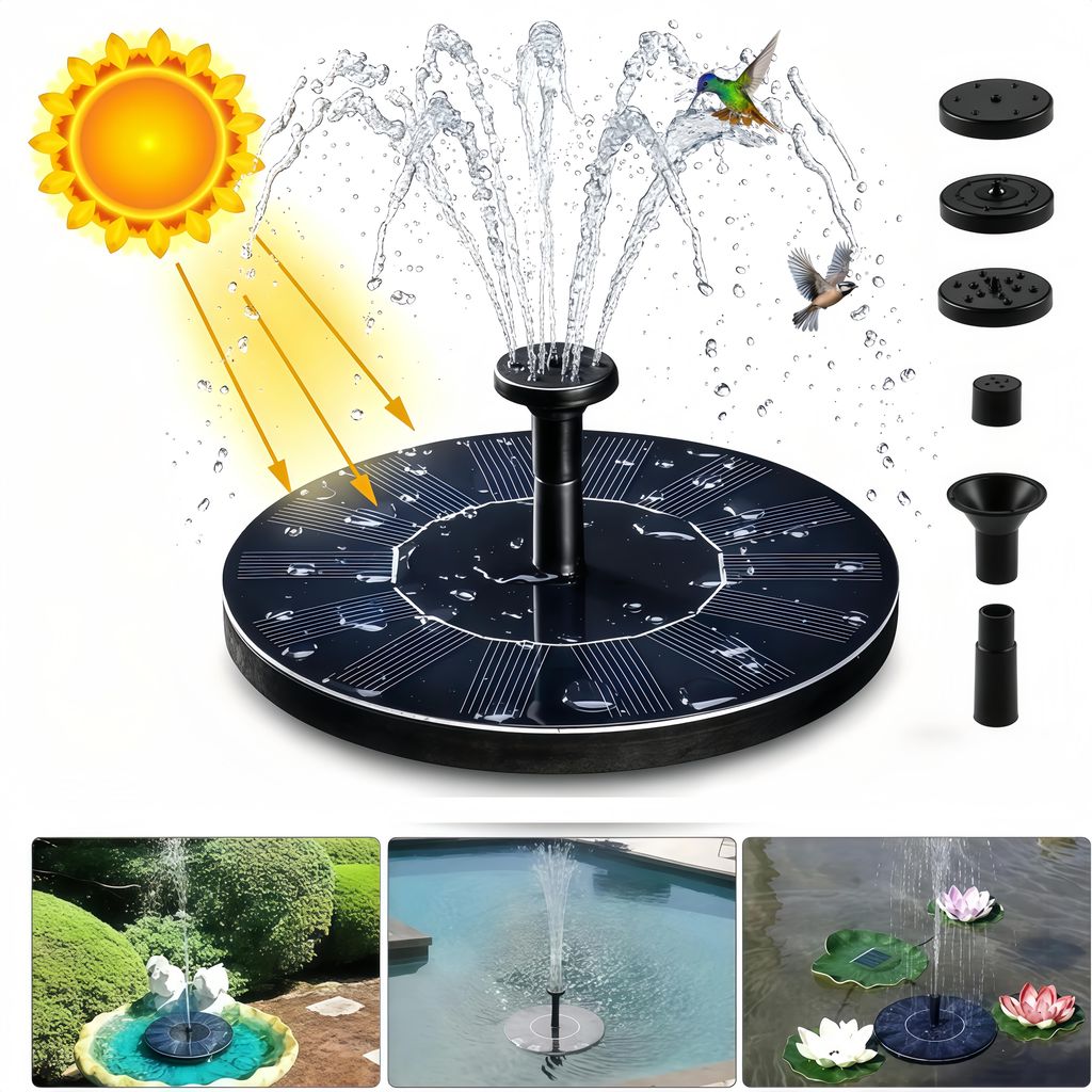 1.4w Solar Springbrunnen,DIY Gartenbrunnen Wasserpumpe mit Produktbild 
