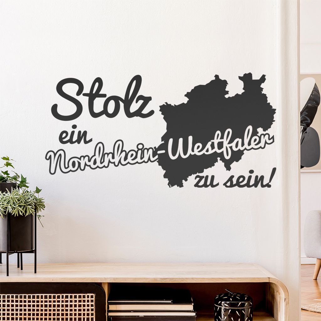Nordrhein-Westfale Stolz Wandtattoo Wandaufkleber Wall Sticker - Dekoration, Küche, Wohnzimmer, Schlafzimmer, Badezimmer