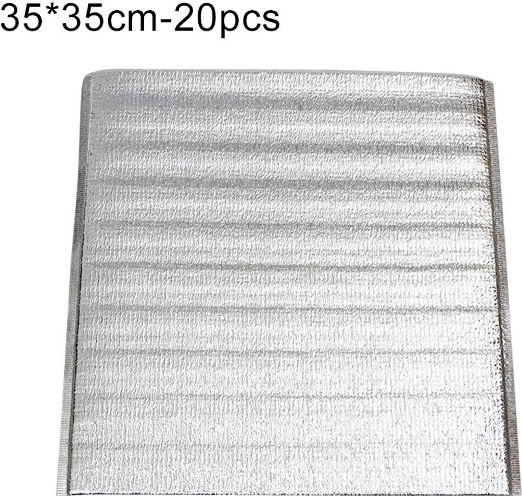 20pcs Lunchbag Thermalisolierung Aluminiumfolie Einweg -Lebensmittel -Lieferung Beutel-Größen:35*35cm