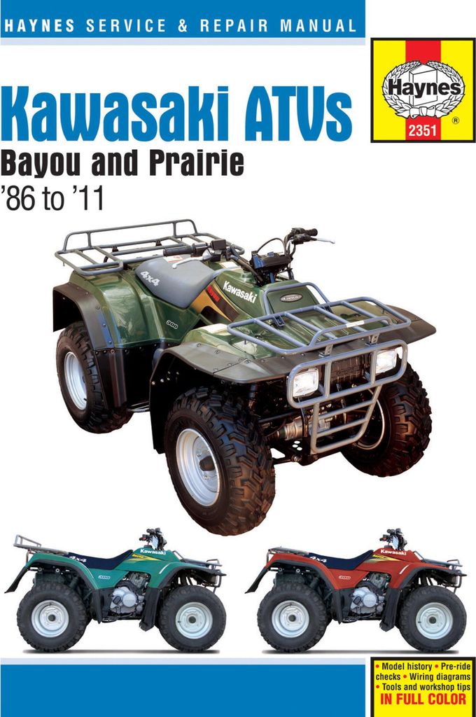 Kawasaki Bayou & Prarie ATVs (86 - 11)