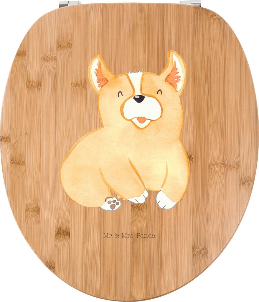 Mr. & Mrs. Panda WC Brille Corgie - Transparent - Geschenk, Bellen, Sitz, Klodeckel, Corgi, Klo-Deckel, Klobrille, Sprüche, Spruch, Hund, Toilette...