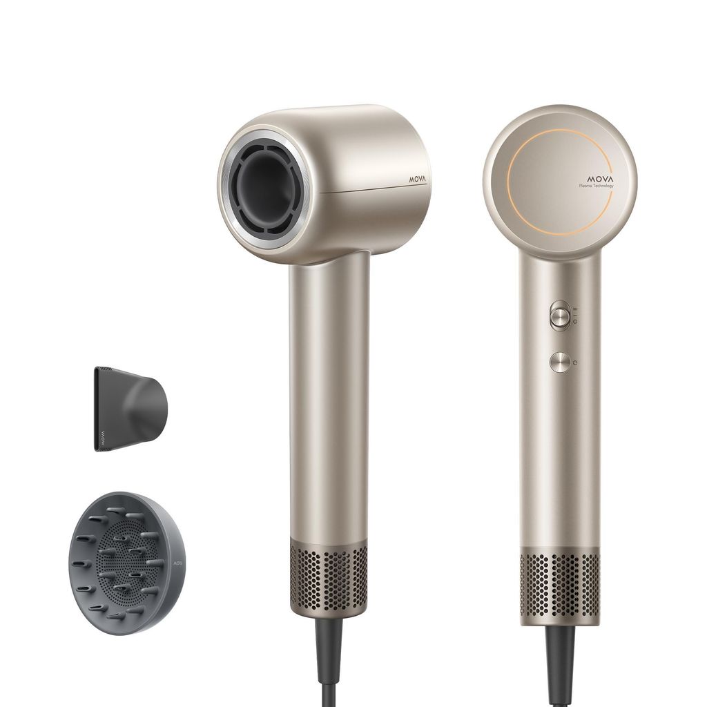 MOVA SHINE 10 Profi Ionen-Haartrockner, Hair Dryer mit 110.000 U/min Motor, leiser Schnellföhn, Warm- & Kaltluft, Plasma-Technologie, kompakt für...