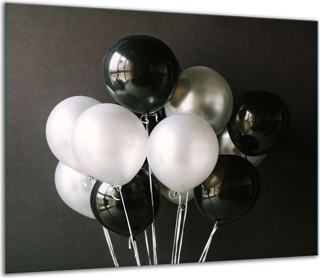Herdabdeckplatten Glaskeramikkochfeld-Abdeckung Spritzschutz Glas 60x52cm Ballons