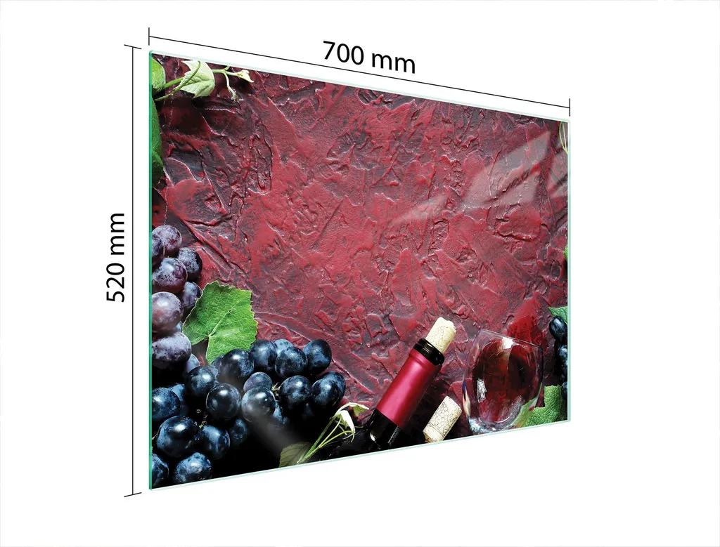 Copri Piano Cottura 70x52 Vetro Vino | Tagliere Gigante e Protezione